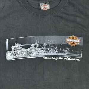 Harley Davidson Vintage 2005 Dual Graphic Black  T-Shirt Men Size 3X Wisconsin